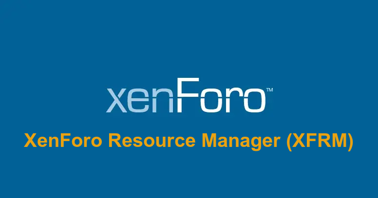 Resource 'XenForo Resource Manager (XFRM)'