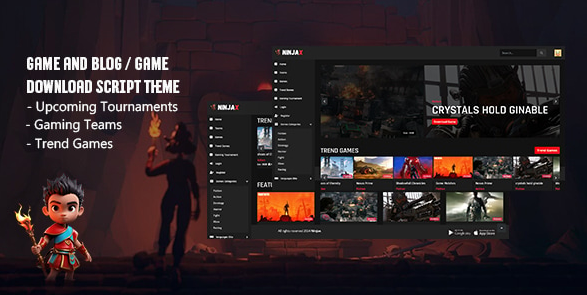 ninjax – Game and Blog / Game Download script Theme
